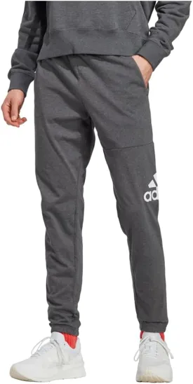 adidas Mens Essentials Logo Tapered Badge Sweatpants Training Casual - Black