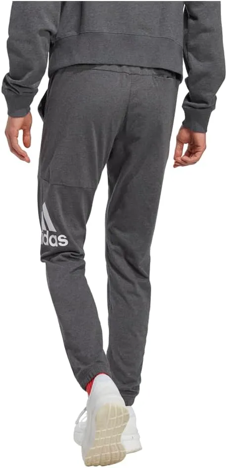 adidas Mens Essentials Logo Tapered Badge Sweatpants Training Casual - Black