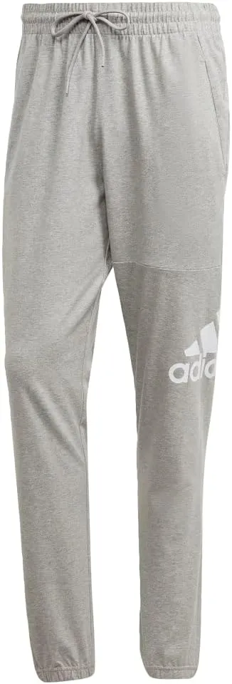 adidas Mens Essentials Logo Tapered Badge Sweatpants Training Casual - Black