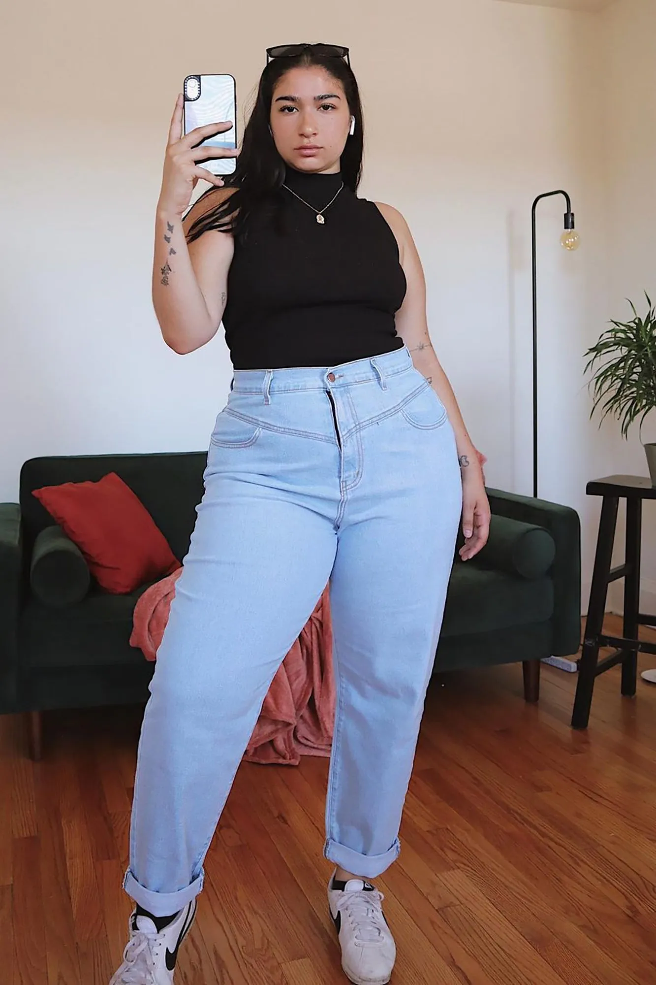 Affair Of The Heart Mom Jeans - Light Blue Wash