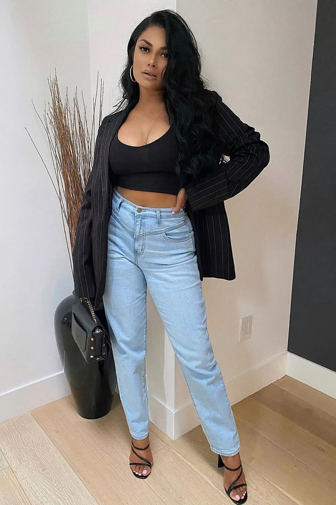 Affair Of The Heart Mom Jeans - Light Blue Wash