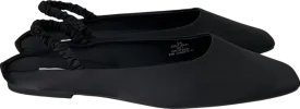 Arket Black Slingback Satin Flats UK 7 EU 40 👠
