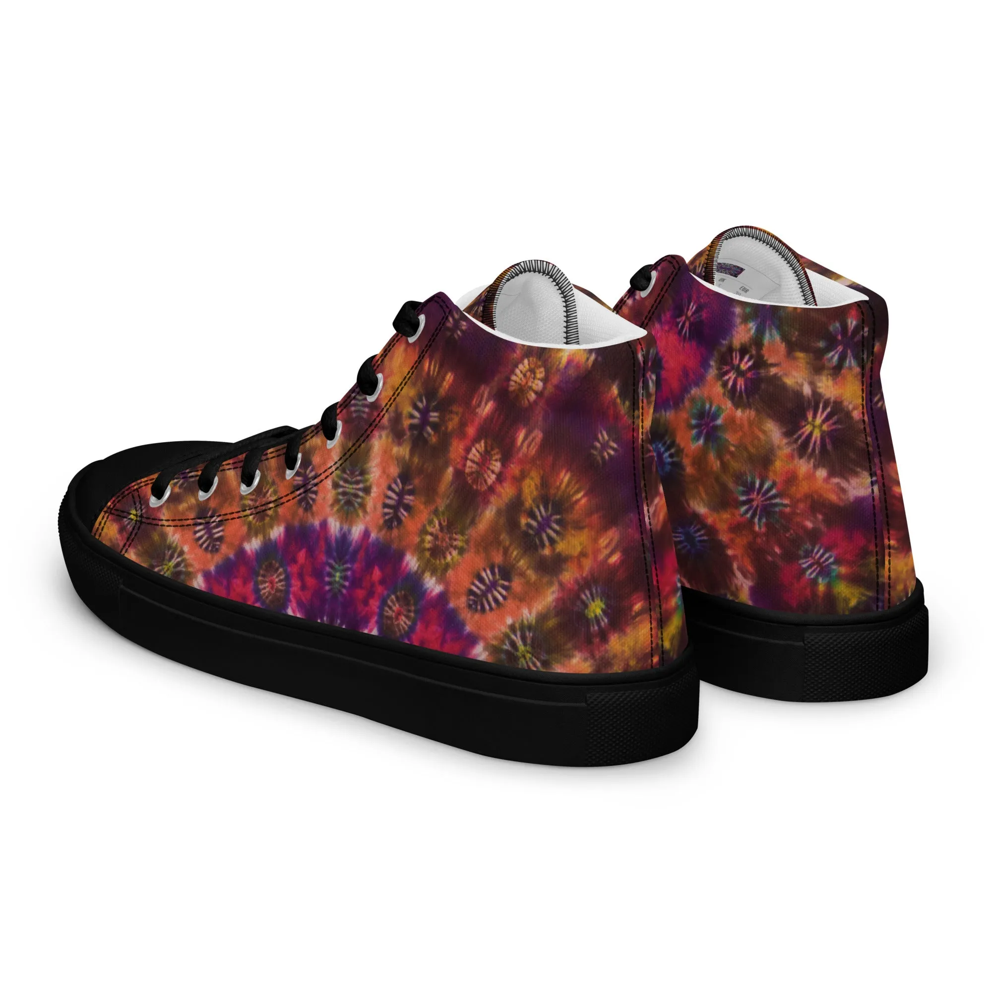 'Autumn Blush' Men’s high top canvas shoes
