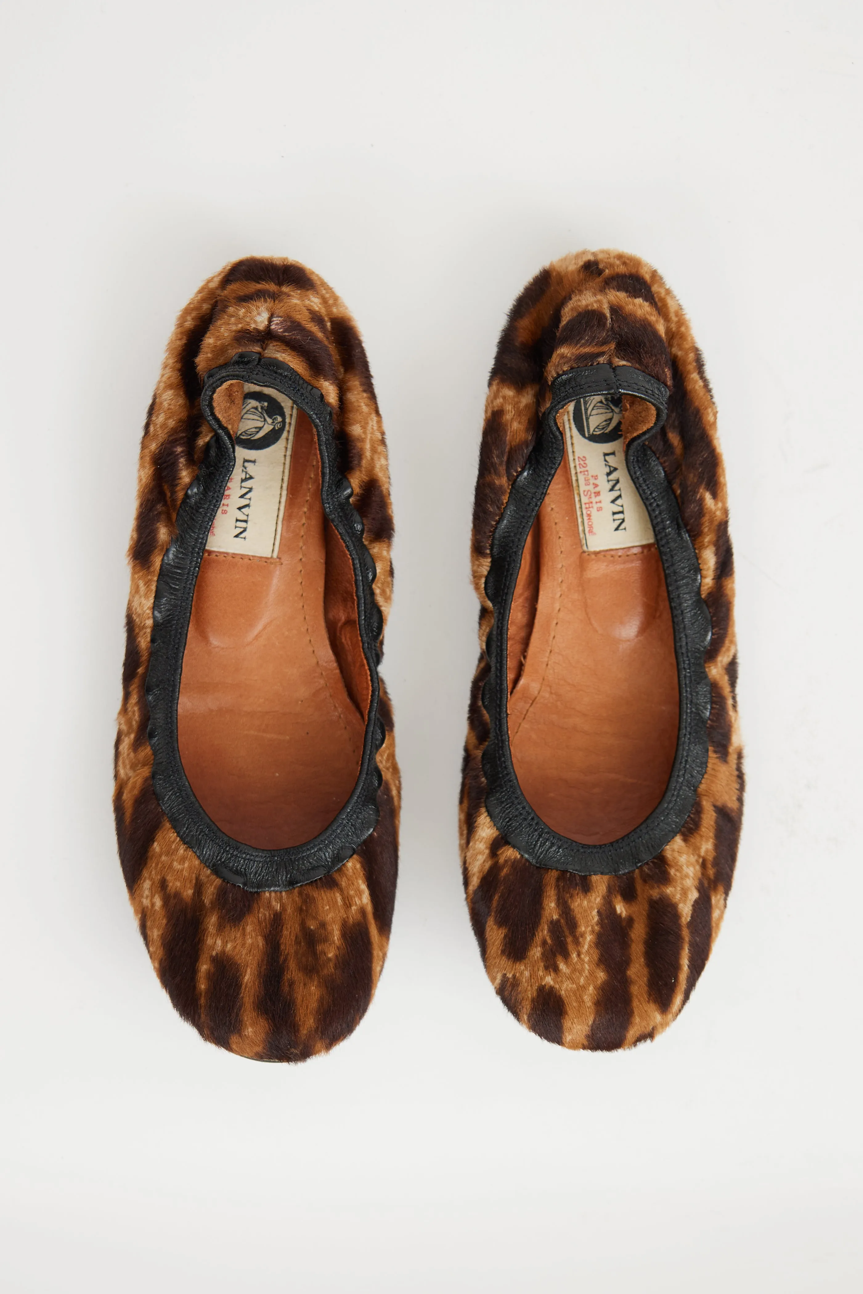 Black & Brown Faux Fur Flat