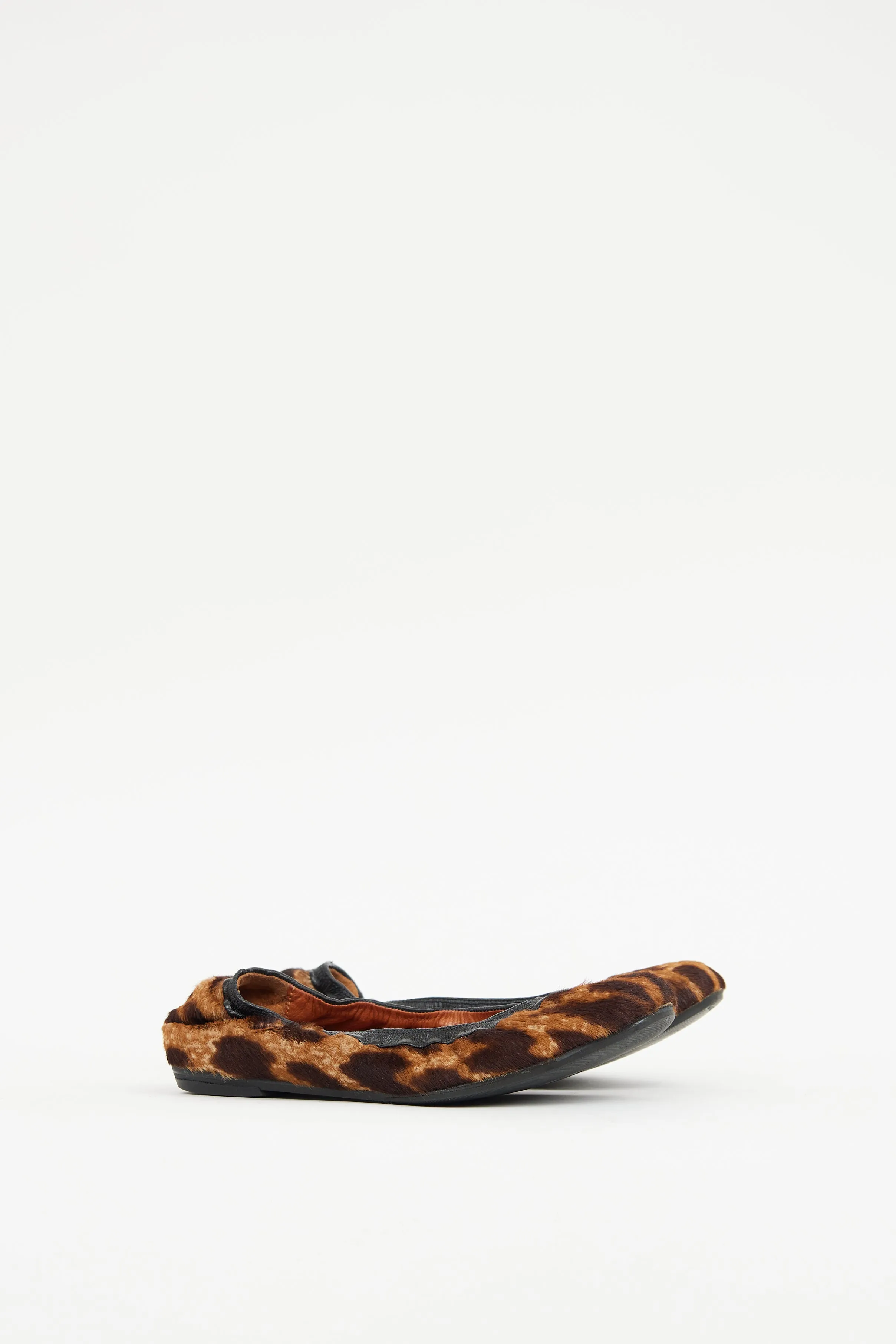 Black & Brown Faux Fur Flat