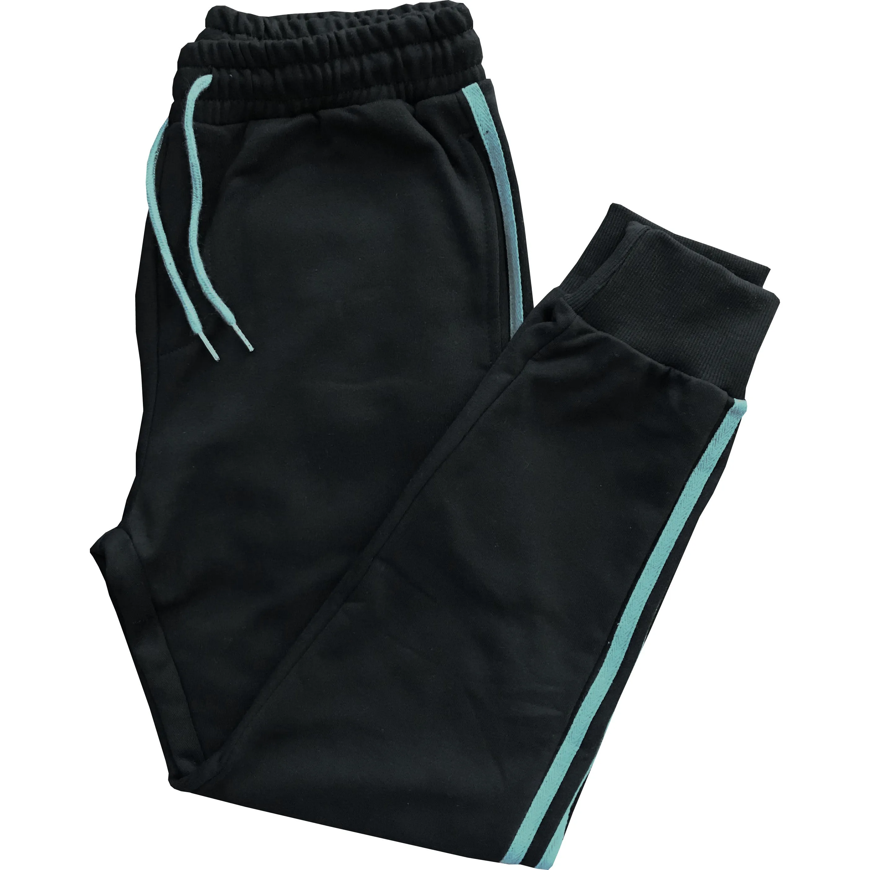 Black with Blue Stripes Jogger Sweatpants