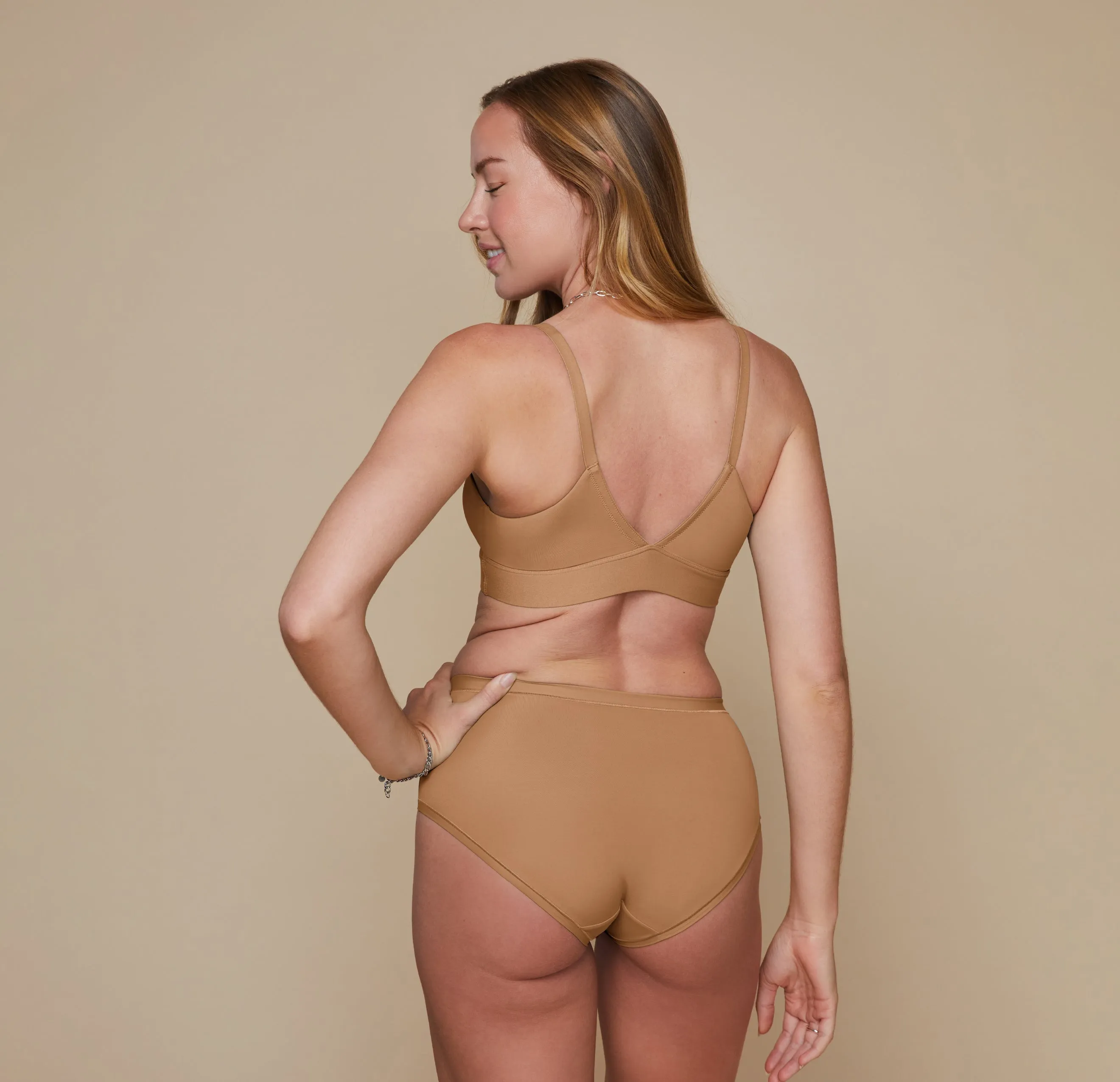 Bliss Triangle Bralette - Tan