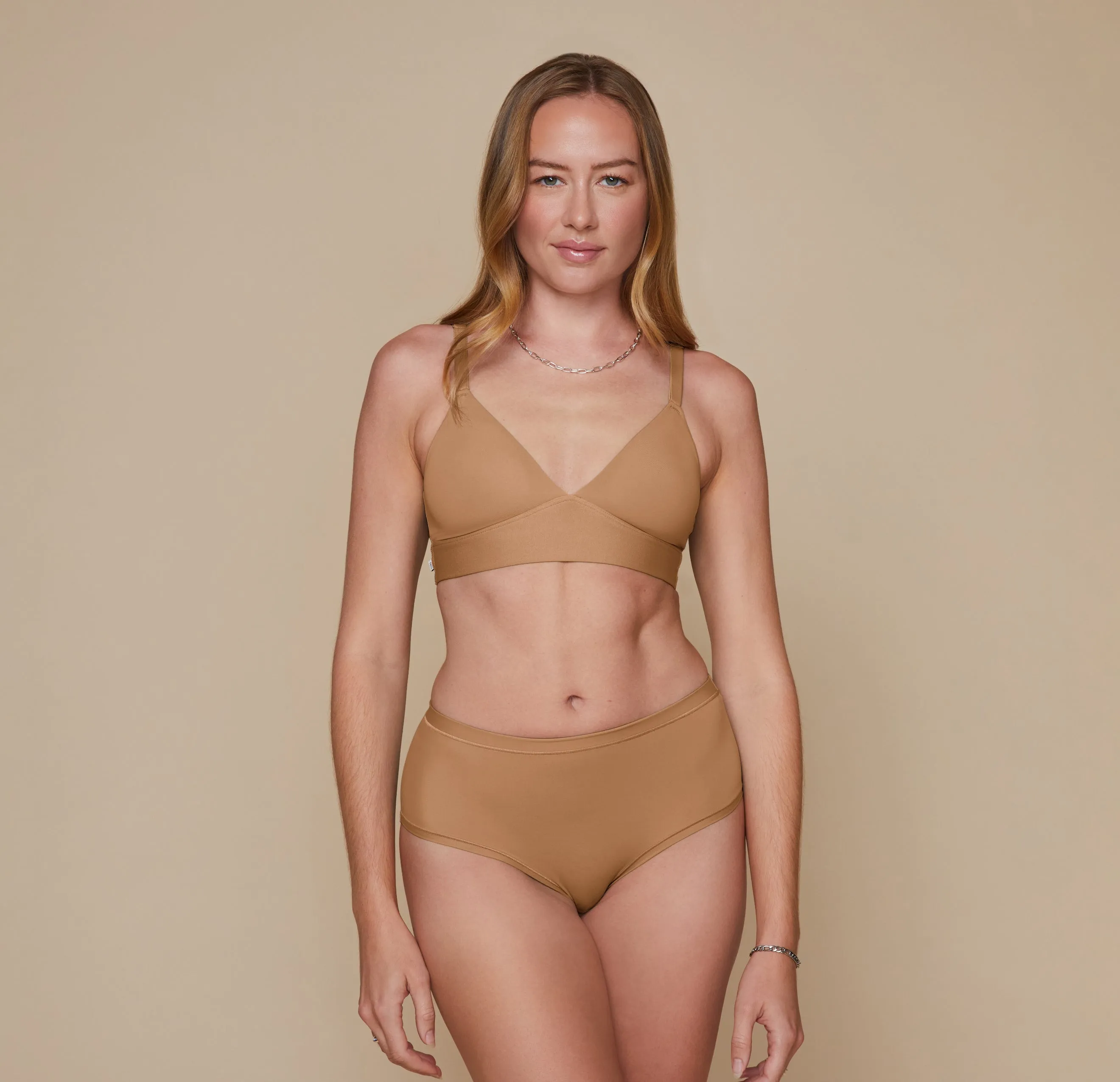 Bliss Triangle Bralette - Tan