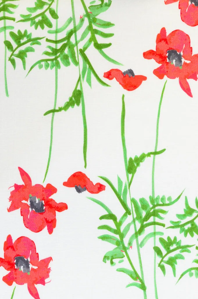 Blythe Skirt, Poppies, Linen Bamboo - Final Sale