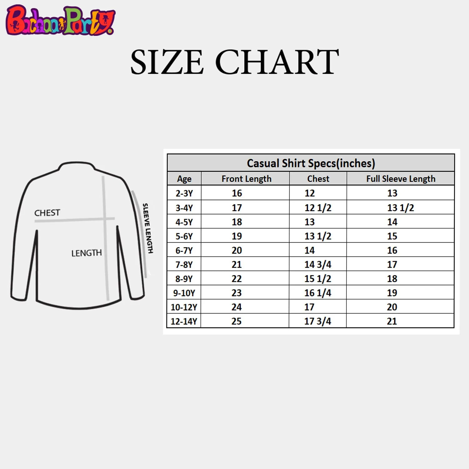 Boys Denim Basic Casual Shirt - Light Blue