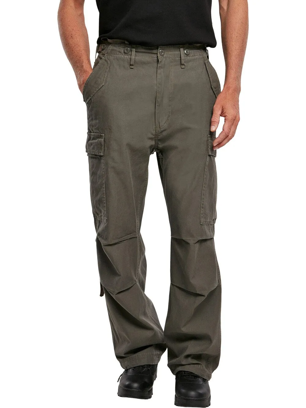 Brandit loose fit cargo pants, khaki