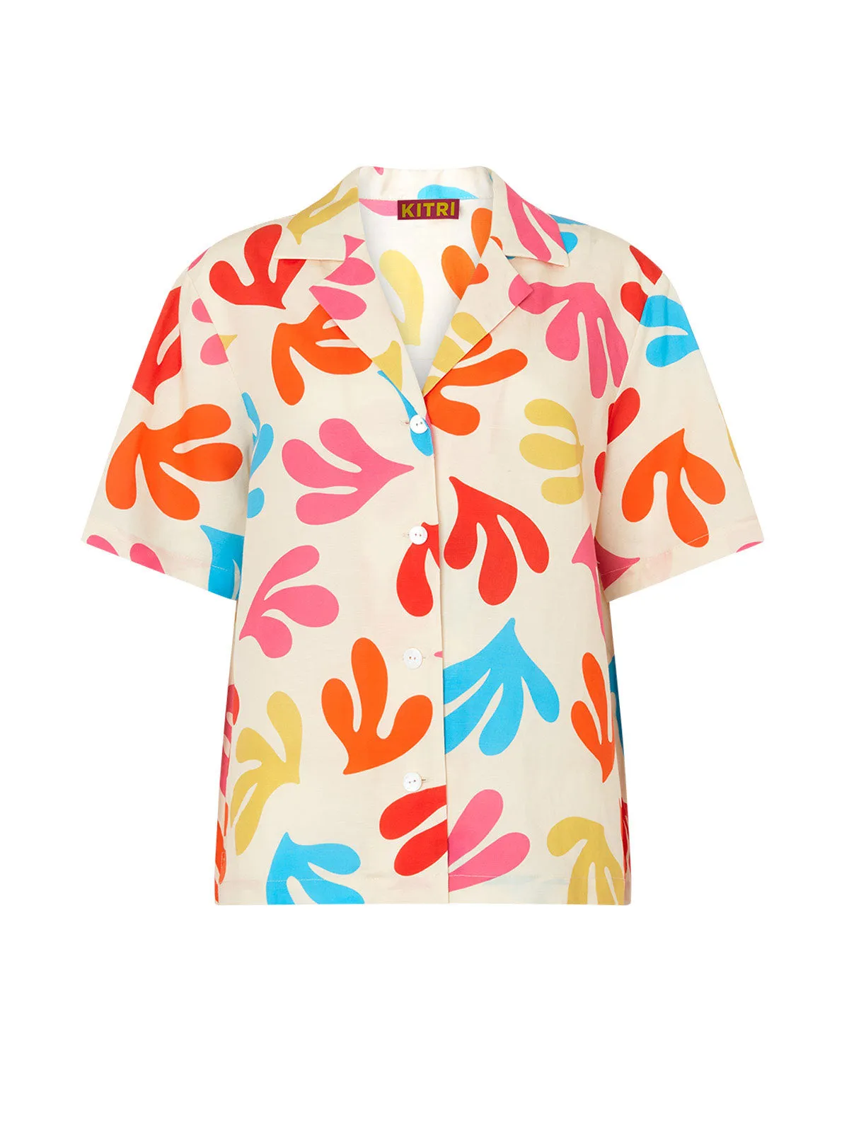 Cammy Multi Leaf Print Top