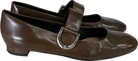Charles & Keith Brown Gabine Leather Mary Janes UK 4 EU 37 👠