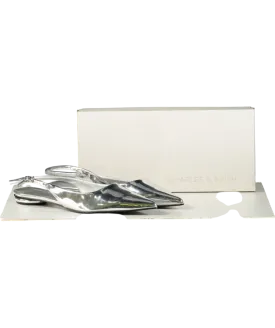 Charles & Keith Metallic Pointed Toe Slingback Flats UK 6 EU 39 👠