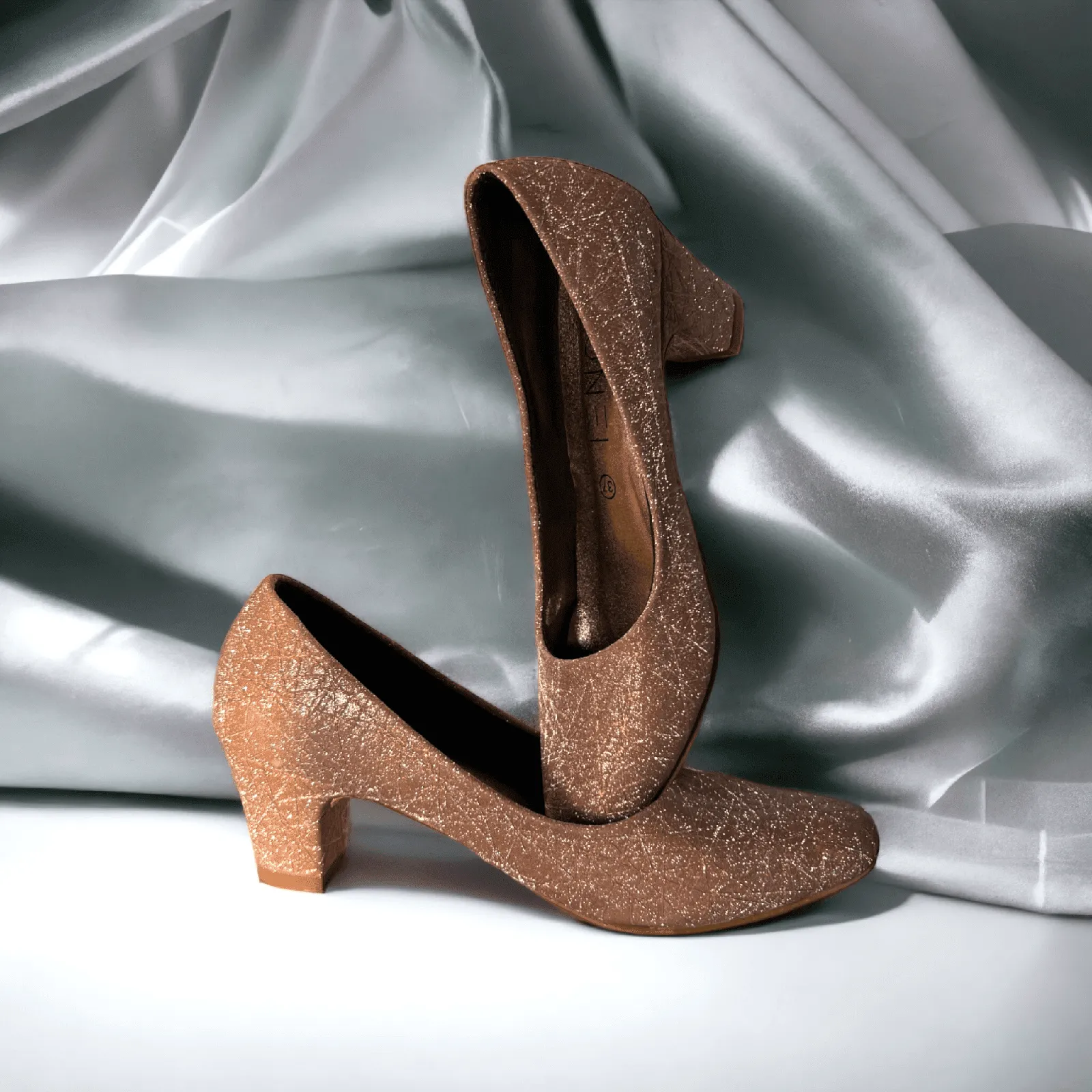 Coral Shimmer Ballerina Shoes