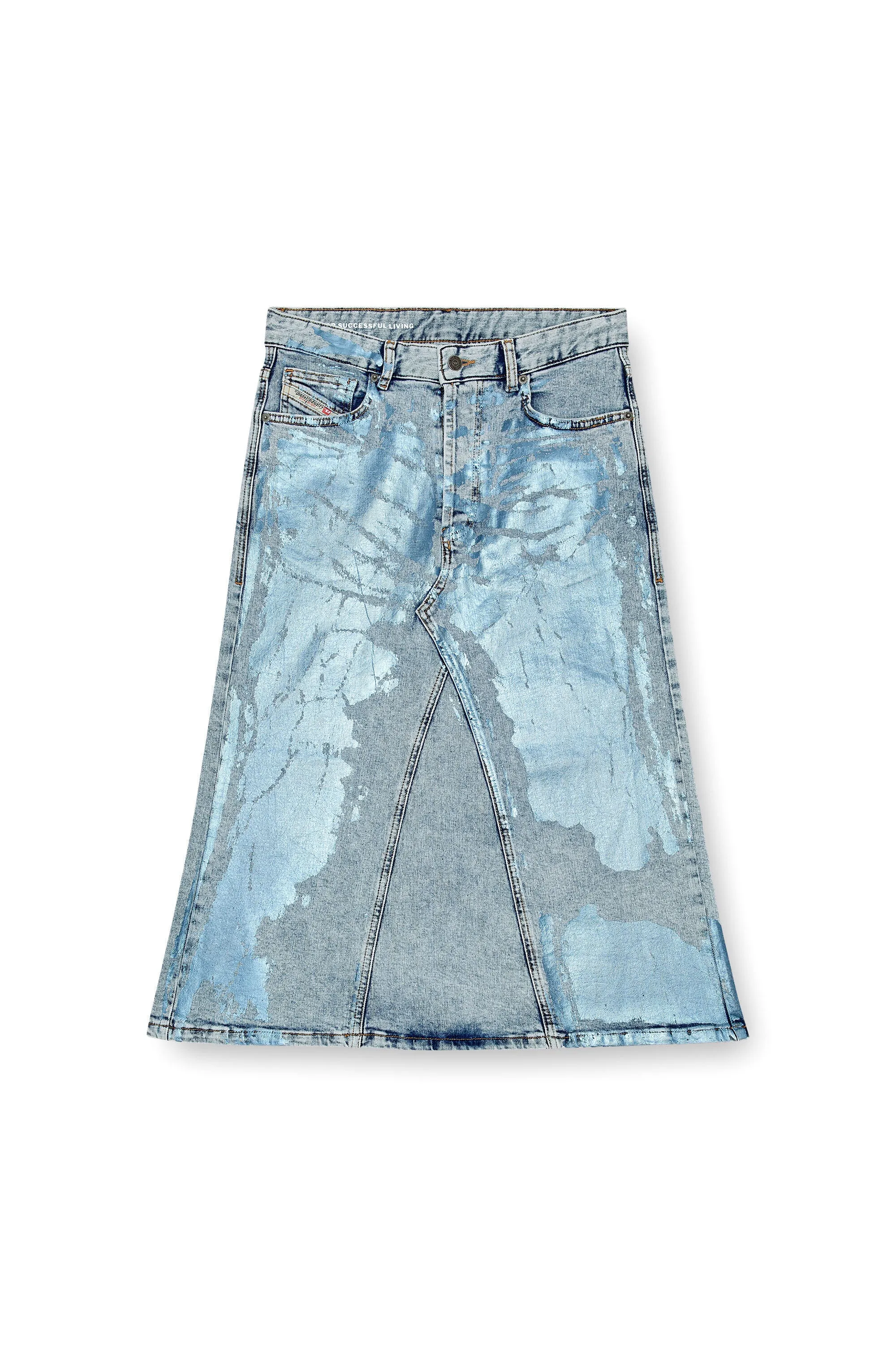 De-Pago Mid Skirt | Blue Foil