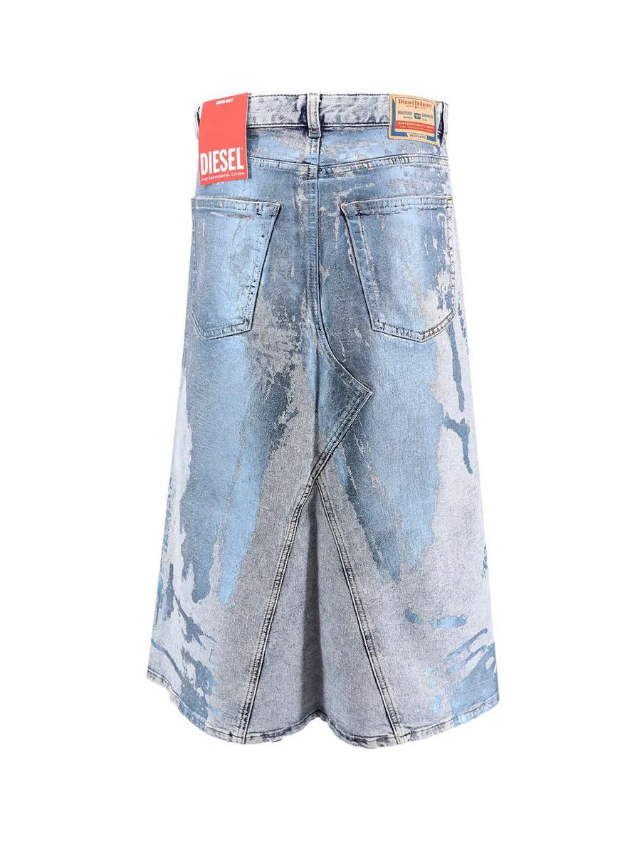 De-Pago Mid Skirt | Blue Foil