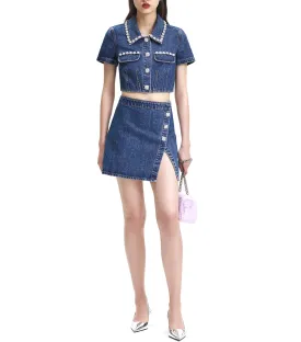 Denim Mini Skirt Blue
