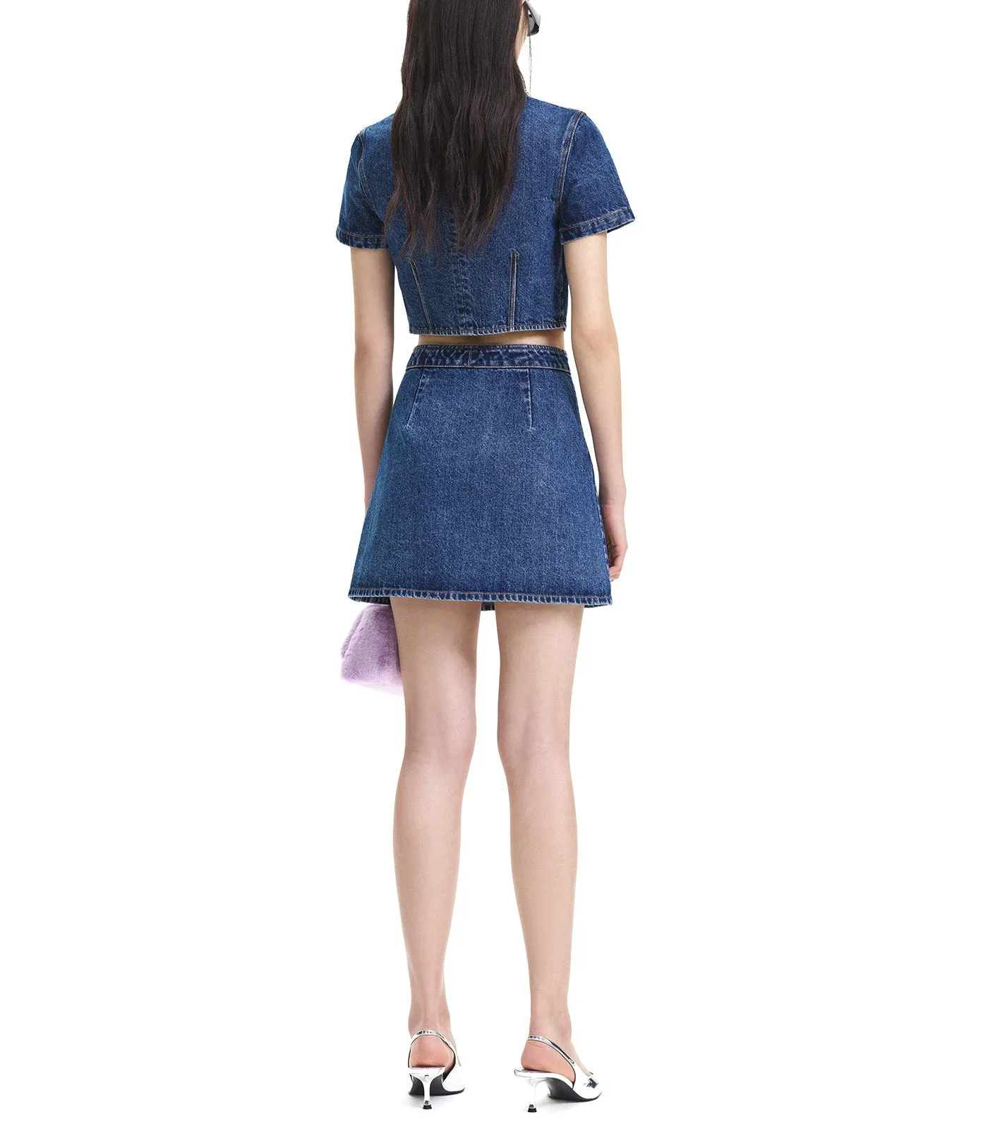 Denim Mini Skirt Blue