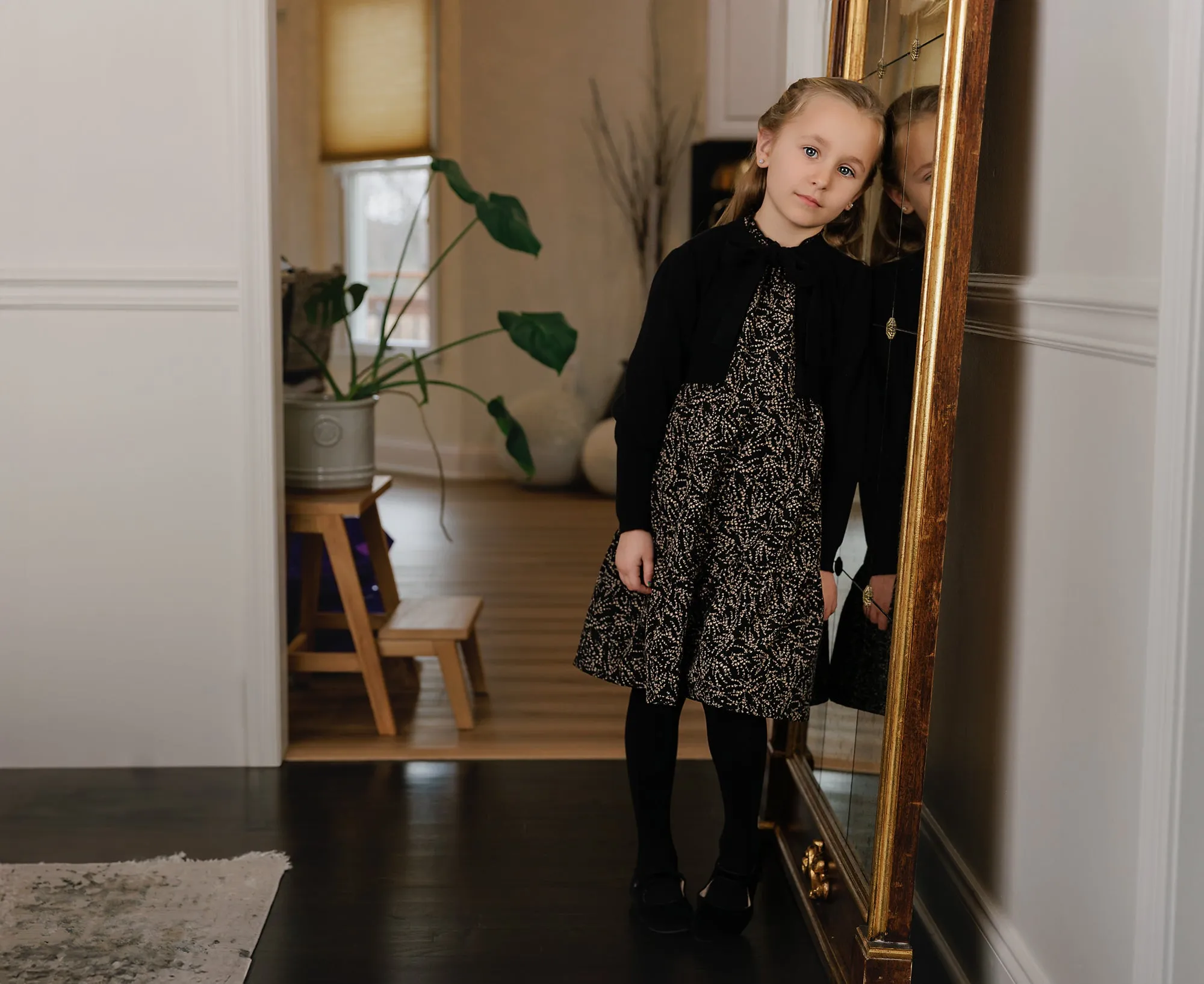 dress blossom floral - black