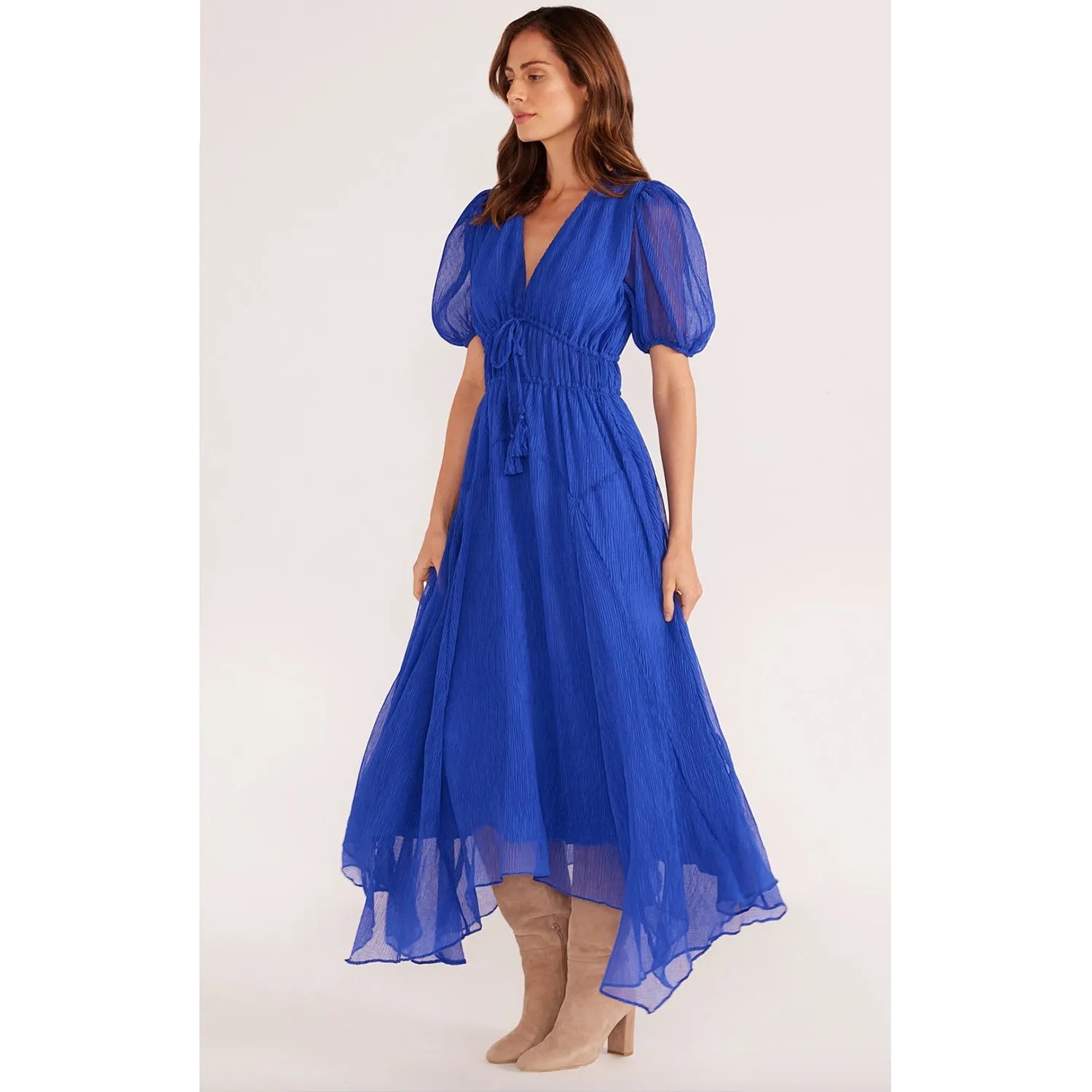 Dress Lily Hanky Hem - Sapphire