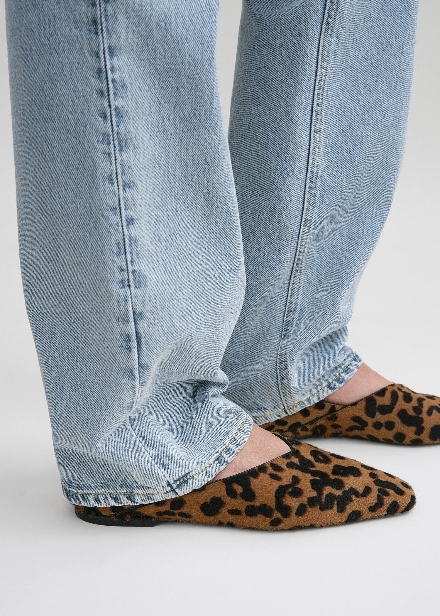 Everyday pony hair flats leopard