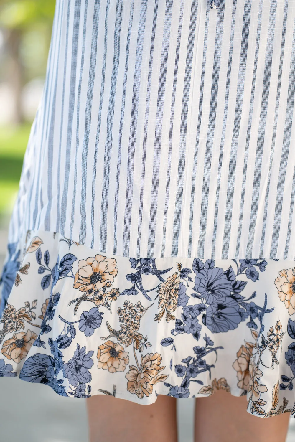 Floral Blue Shift Dress