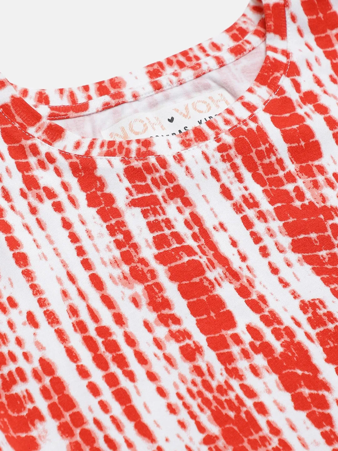 Girls Red & White Tie-Dye T-Shirt