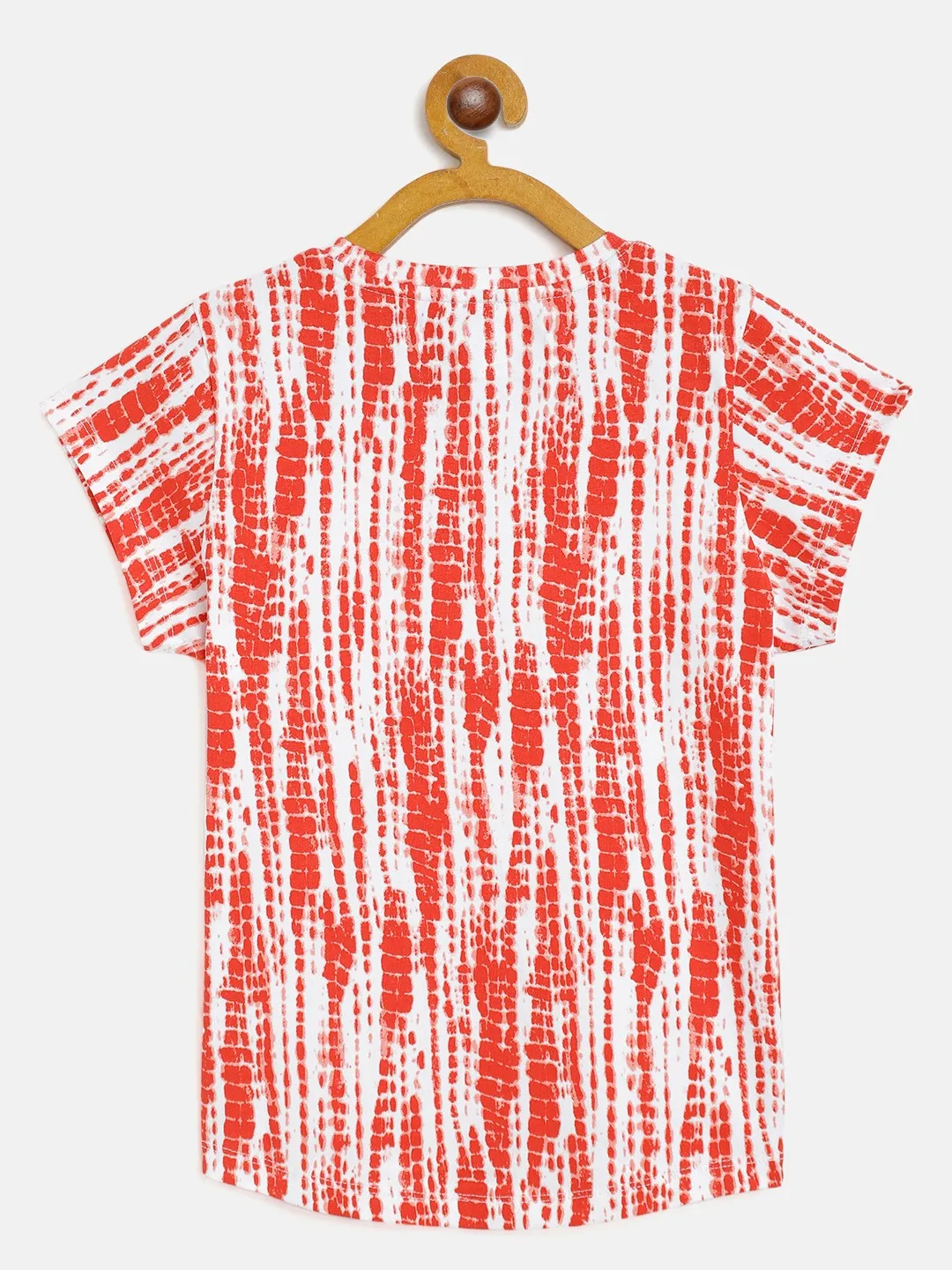 Girls Red & White Tie-Dye T-Shirt