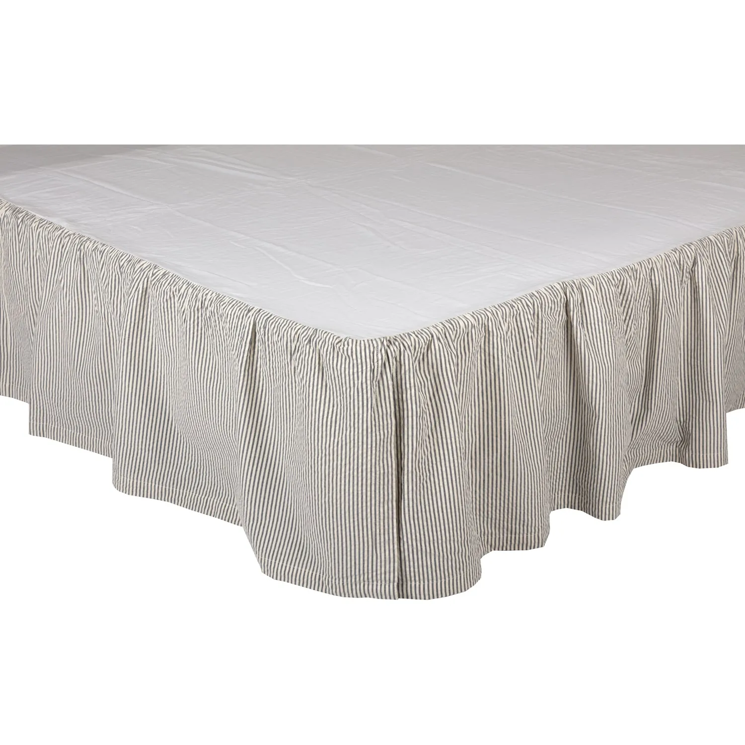 Hatteras Seersucker Ticking Stripe Bed Skirt