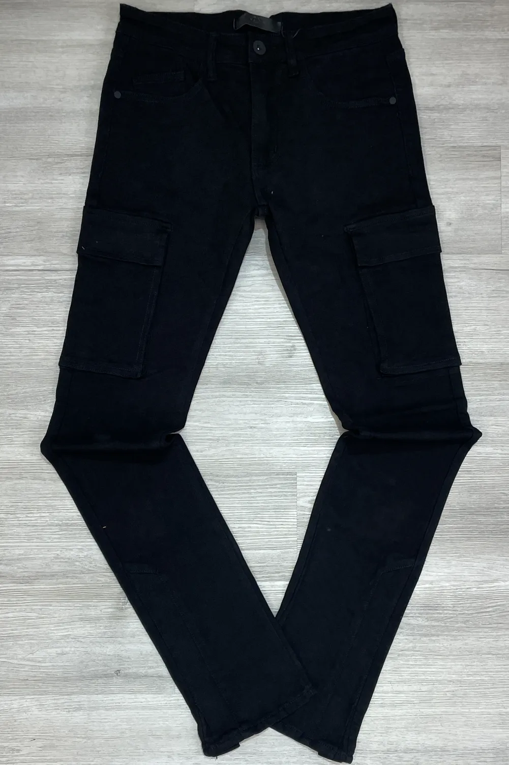 KDNK - stacked cargo pants (black)