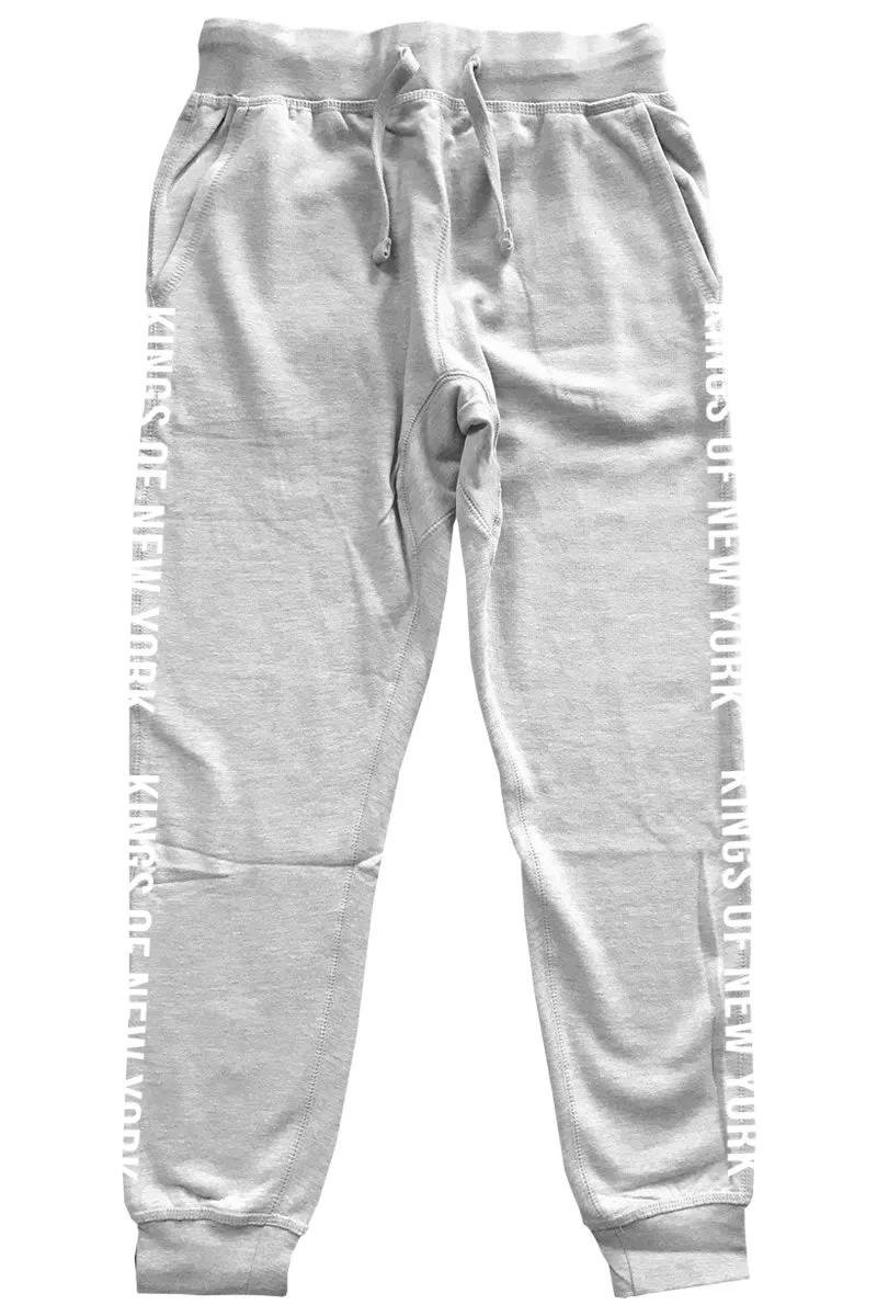 Kings Of New York Logo Striped Mens Sweatpants