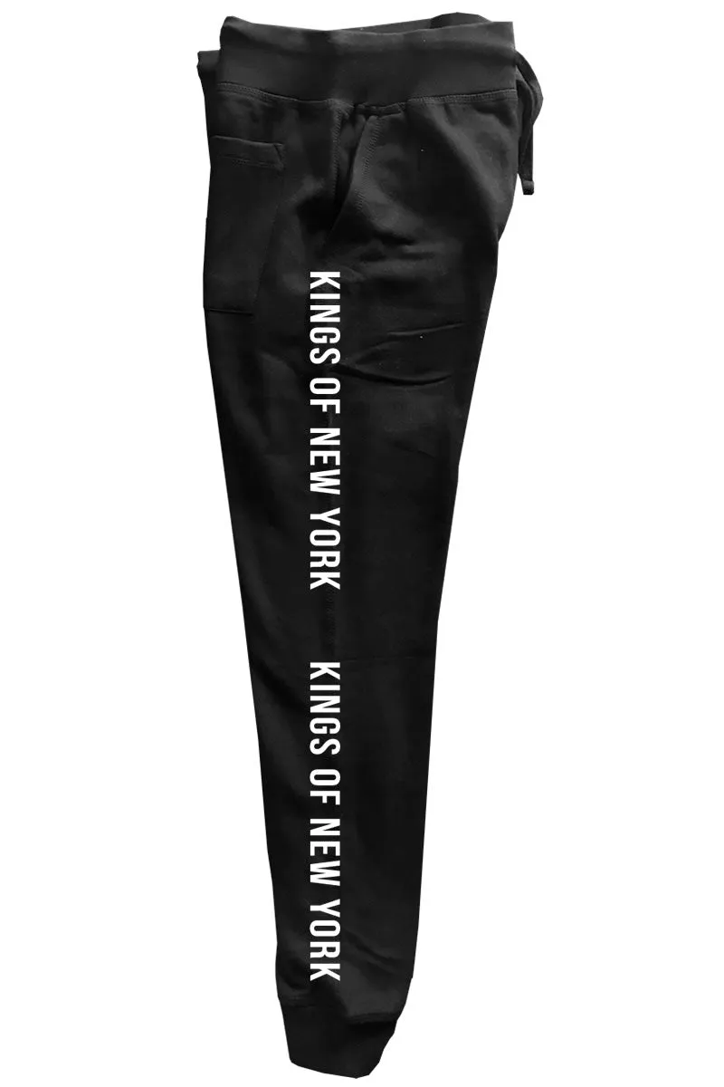 Kings Of New York Logo Striped Mens Sweatpants