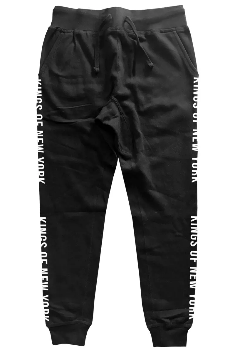 Kings Of New York Logo Striped Mens Sweatpants