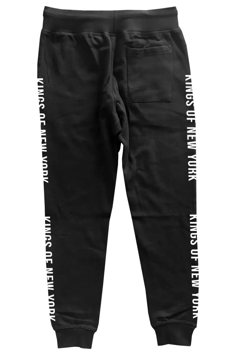 Kings Of New York Logo Striped Mens Sweatpants