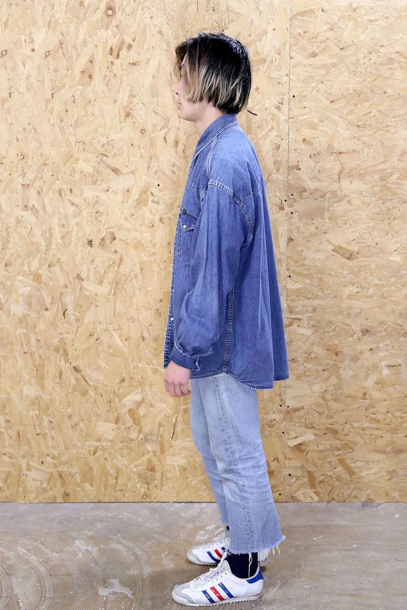 Lee Panelled Blue Denim Shirt