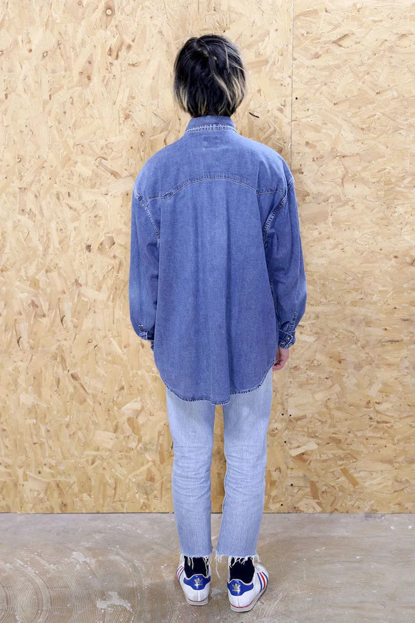 Lee Panelled Blue Denim Shirt
