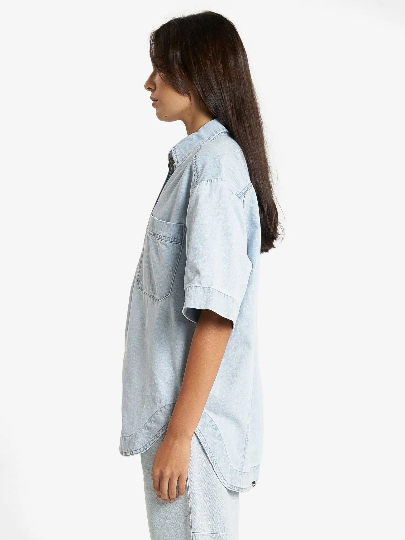 Louise Denim Shirt - Faded Dust Blue