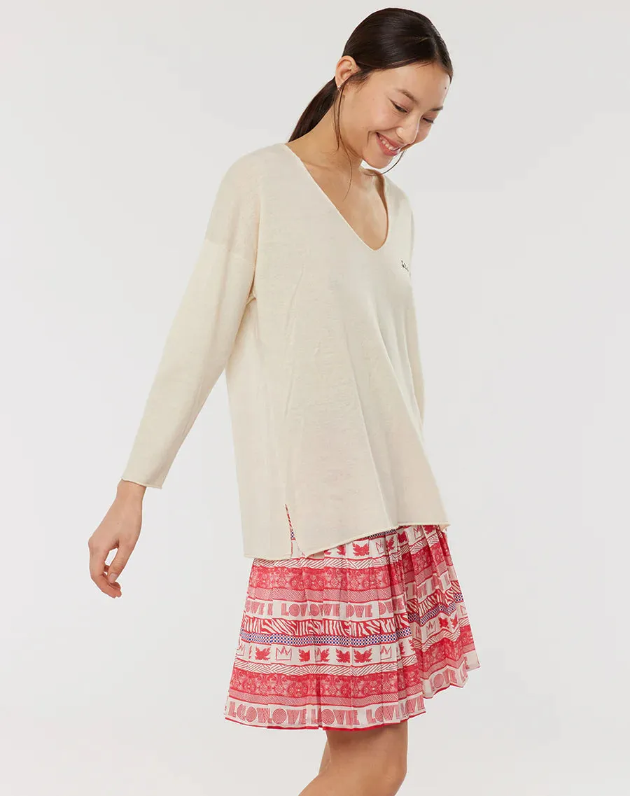 ME369 | DIANA PLEATED SKIRT | Rouge
