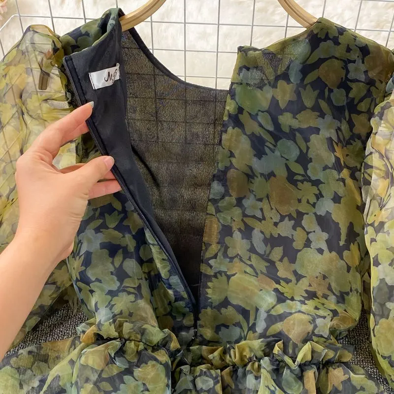 Meadow Puff Sleeve Layered Dress