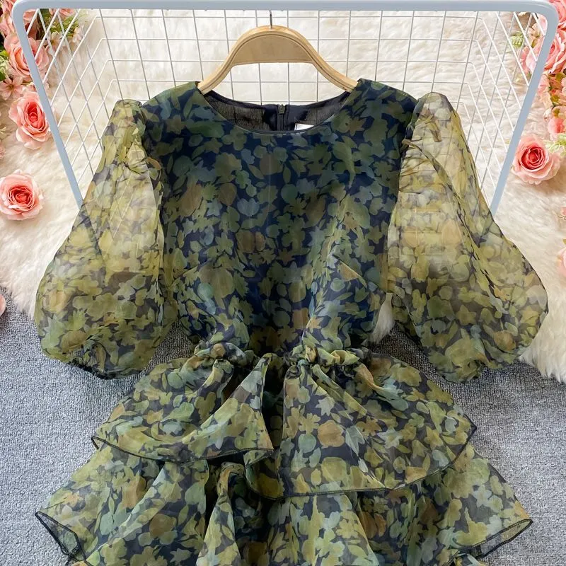 Meadow Puff Sleeve Layered Dress