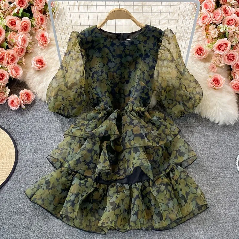 Meadow Puff Sleeve Layered Dress