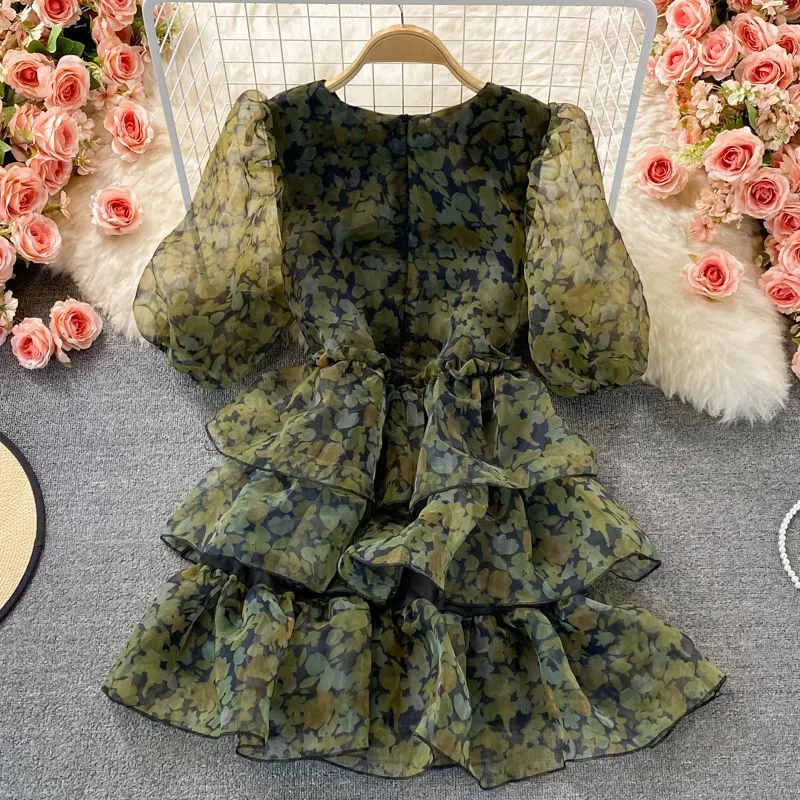 Meadow Puff Sleeve Layered Dress