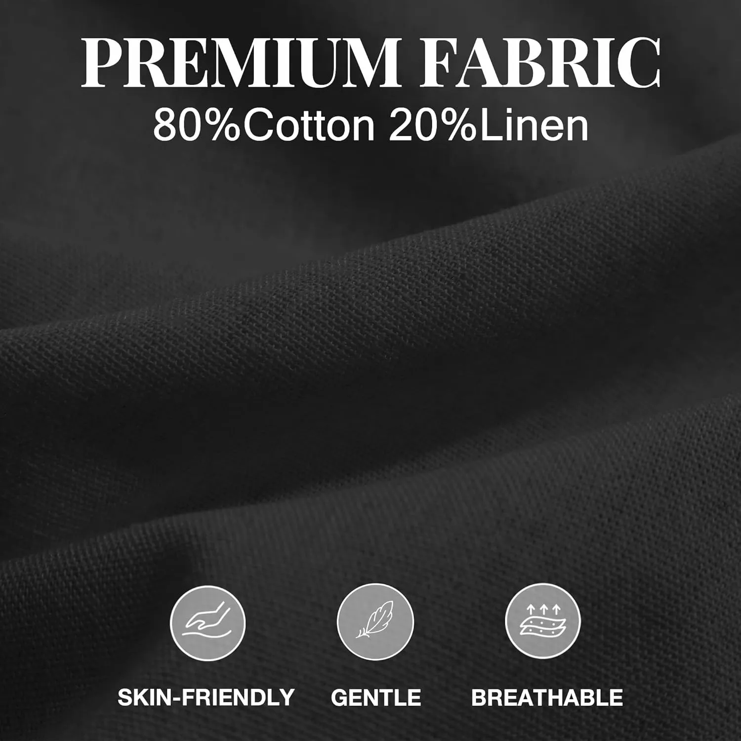 Men's Cotton Linen Shorts Casual Button Elastic Waist Summer Beach Vacation Shorts with Multi-Pocket