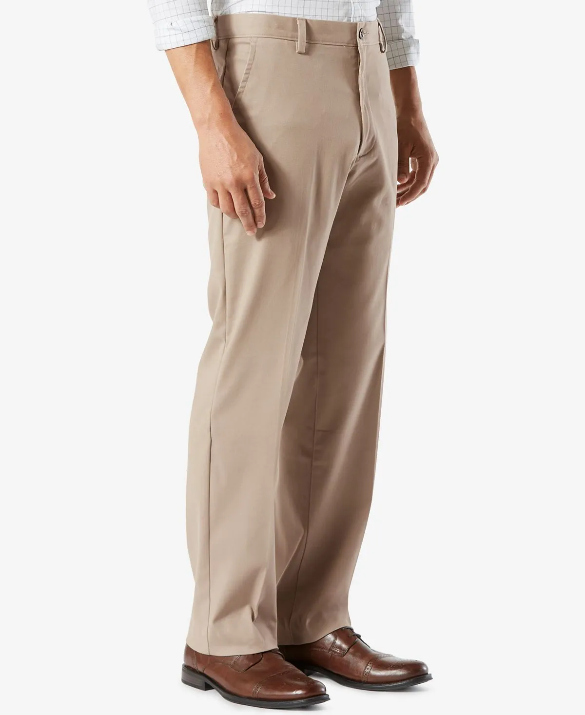 Men's easy classic fit khaki stretch Dockers trousers