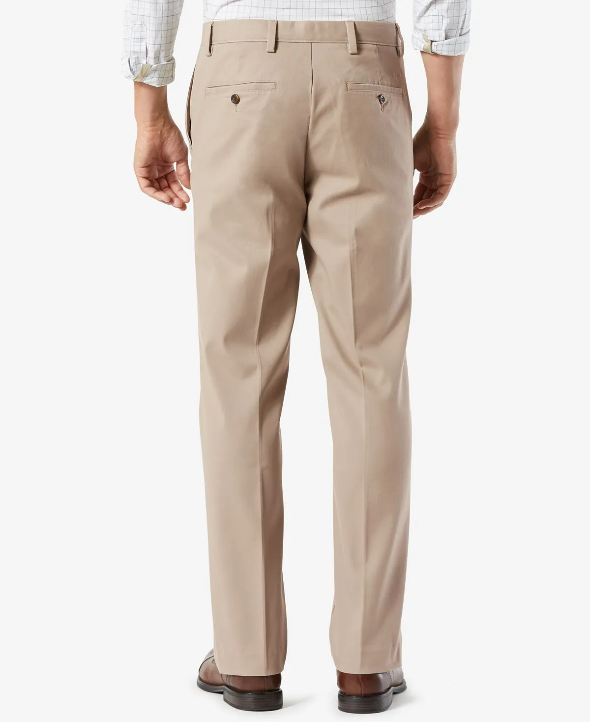 Men's easy classic fit khaki stretch Dockers trousers