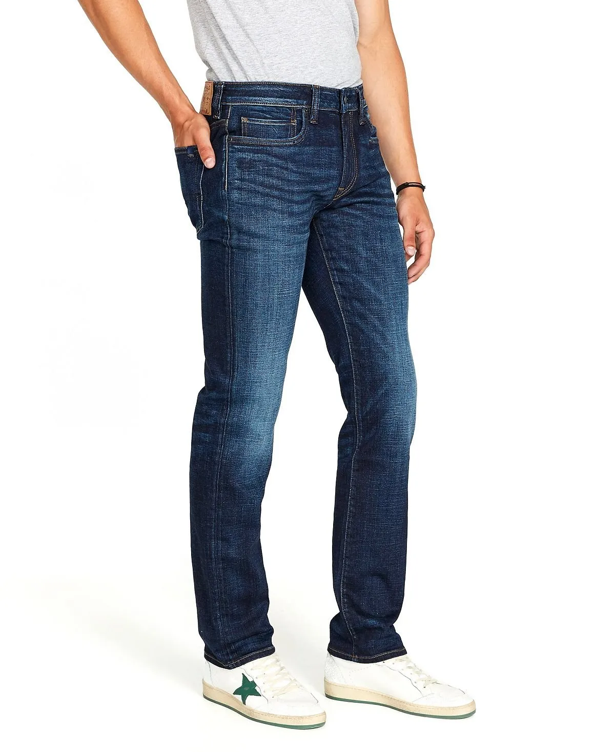 Mens Blue Straight-Fit Stretch Jeans - Buffalo David Bitton