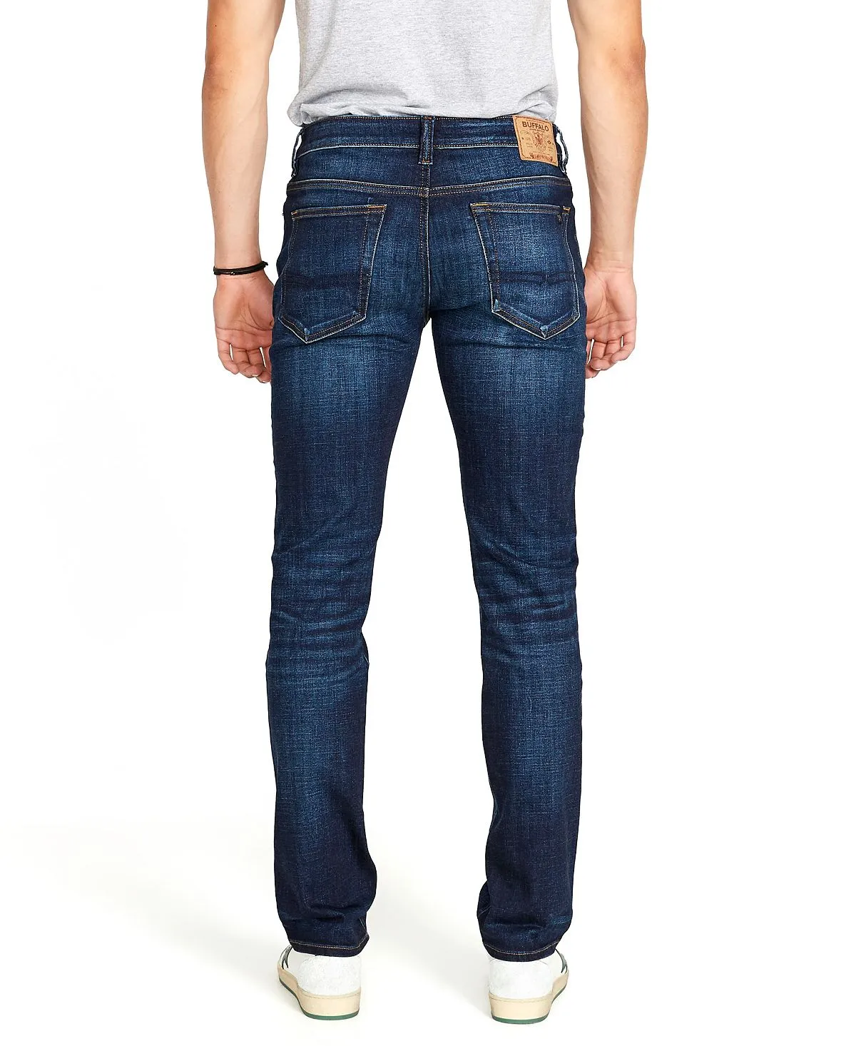 Mens Blue Straight-Fit Stretch Jeans - Buffalo David Bitton