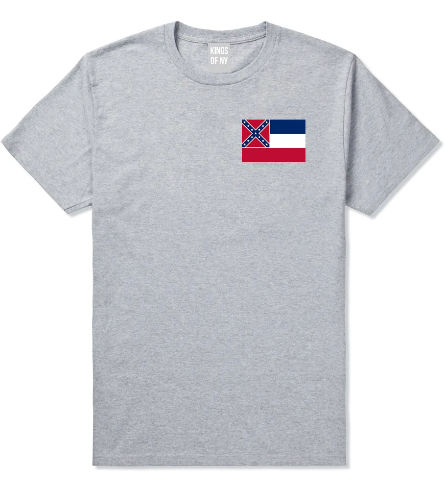 Mississippi State Flag MS Chest Mens T-Shirt