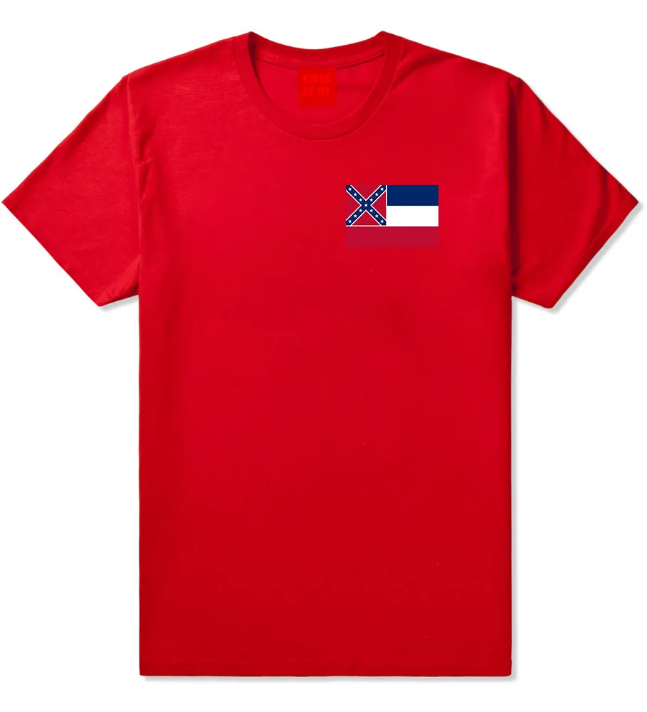 Mississippi State Flag MS Chest Mens T-Shirt